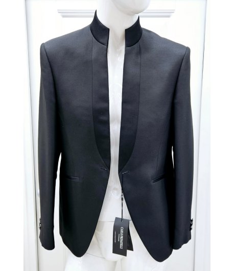 giacca Uomo, Nera, Qualità Lana Wool e Viscosa, Marca Carlo Pignatelli