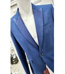 giacca Uomo, Bluette, Qualità Lana Wool e Viscosa, Marca Carlo Pignatelli