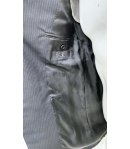 Giacca Uomo, Grigio Topolino Gessato, Qualità Pura Lana Merinos, Marca Basile