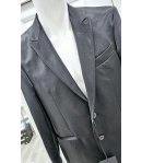 Giacca Uomo, Nera Lucida, Qualità Lana Wool Fredda E Viscosa, Marca Carlo Pignatelli