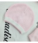 Coordinato Per Neonata Prima Uscita, Rosa, Qualità Filo E Cotone Estivo, Marca Nazareno Gabrielli