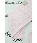 Coordinato Per Neonata Prima Uscita, Rosa, Qualità Filo E Cotone Estivo, Marca Nazareno Gabrielli