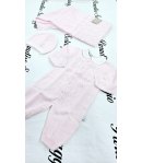 Coordinato Per Neonata Prima Uscita, Rosa, Qualità Filo E Cotone Estivo, Marca Nazareno Gabrielli