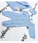 Coordinato Per Neonato Prima Uscita, Blu, Qualità Filo E Cotone Estivo, Marca Nazareno Gabrielli
