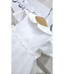 abitino Battesimale Per Femminuccia, Bianco, Qualità Poliviscon, Marca Nazareno Gabrielli