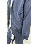 Completo Uomo, Blu Gessato, Qualità Cotone Elasticizzato, Marca Chroy