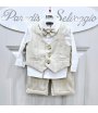 Completino Baby, Panna, Qualità Cotone Elasticizzato, Marca Mariolina