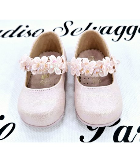 Scarpa Bambolina, Rosa, Qualità Ecopelle, Marca Giardino d'oro