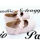 Scarpa Bambolina, Rosa, Qualità Ecopelle, Marca Giardino d'oro