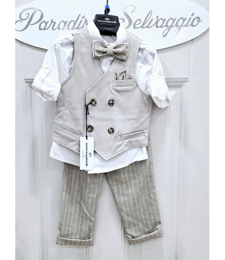 completino Bimbo, Beige, Qualità Cotone, Marca Nazareno Gabrielli