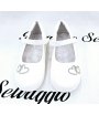 Scarpa Bambolina Bimba E Teenagers, Colore Bianco, Qualità Ecopelle, Marca Bacio Bacio