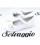 Scarpa Bambolina Bimba E Teenagers, Colore Bianco, Qualità Ecopelle, Marca Bacio Bacio