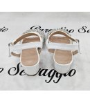 Sandalo Gioiello Bimba E Teenagers, Colore Bianco, Qualità Ecopelle E Strass, Marca Bacio Bacio