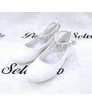 Ballerina Cerimonia Bimba E Teenagers, Colore Bianco, Qualità Ecopelle E Strass, Marca Giardino D'Oro