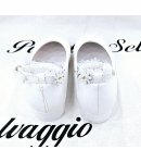 Ballerina Cerimonia Bimba E Teenagers, Colore Bianco, Qualità Ecopelle E Strass, Marca Giardino D'Oro