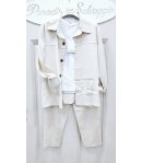 Completo Bimbo E Junior , Colore Beige Chiaro, Qualità Lino E Cotone, Marca Klaidi