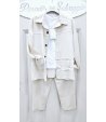 Completo Bimbo E Junior , Colore Beige Chiaro, Qualità Lino E Cotone, Marca Klaidi