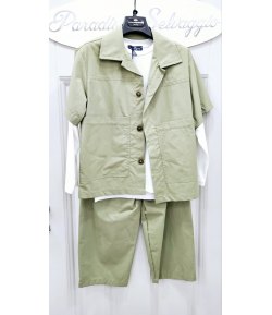 Completo Bimbo E Junior , Colore Verde e bianco, Qualità Puro Cotone, Marca Nazareno Gabrielli