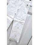 Jeans Bimba E Teenagers , Colore Bianco, Qualità Cotone Elasticizzato, Marca Lolli