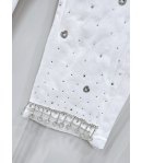Jeans Bimba E Teenagers , Colore Bianco, Qualità Cotone Elasticizzato, Marca Lolli