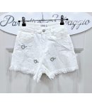 Short Bimba E Teenagers , Colore Bianco, Qualità Cotone Elasticizzato, Marca Lolli