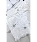 Short Bimba E Teenagers , Colore Bianco, Qualità Cotone Elasticizzato, Marca Lolli