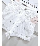 Short Bimba E Teenagers , Colore Bianco, Qualità Cotone Elasticizzato, Marca miss Bellina