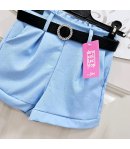 Short Bimba E Teenagers , Colore Celeste, Qualità Cotone Elasticizzato, Marca New Collection
