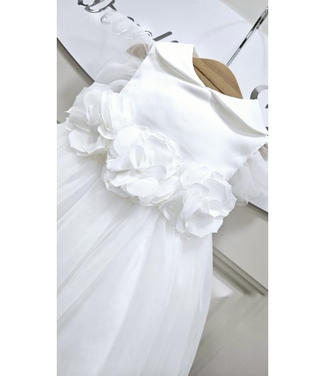 Abitino Baby Cerimonia E Battesimo , Colore Bianco, Qualità Viscosa E Cotone, Marca Klaiadi