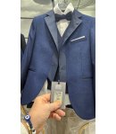 Completo Bambino e Ragazzo Blu Brillantinato, 5 Pezzi Elegante, Marca Nazareno Gabrielli
