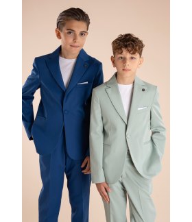 Completo Cerimonia Bambino e Ragazzo Verde Salvia, 3 Pezzi, Marca Nazareno Gabrielli