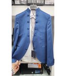 Completo Bambino e Ragazzo Celeste Brillantinato, 5 Pezzi Elegante, Marca Nazareno Gabrielli