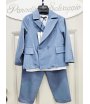 Completo Cerimonia Bambino Carta da Zucchero 3 Pezzi con Giacca Taglio Spagnolo e Pantalone con Coulisse, Nazareno Gabrielli