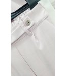 Completo Bimba Bambina Elegante con Gilet e Pantalone Balloon Rosa Polvere, Camicia e Cravatta con Spilla Gioiello, Sisters