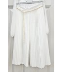 Completo Bimba e Bambina Bianco con Gilet, Camicia Velata e Pantalone Plissettato con Catena Dorata, 3 Pezzi, Petite Jolie