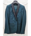 Abito Uomo Cerimonia e 18° Compleanno Verde Bottiglia con Sciallatura in Raso Nero e Pantalone Slim, Emporio