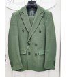 Abito Uomo Cerimonia e 18° Compleanno Verde Doppiopetto Punto Milano con Pantalone Slim, Emporio
