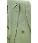 Abito Uomo Cerimonia e 18° Compleanno Verde Doppiopetto Punto Milano con Pantalone Slim, Emporio