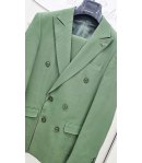 Abito Uomo Cerimonia e 18° Compleanno Verde Doppiopetto Punto Milano con Pantalone Slim, Emporio
