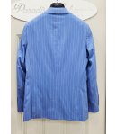 Abito Uomo Cerimonia e 18° Compleanno Celeste Gessato con Giacca Due Bottoni e Pantalone Taglio Inglese, Emporio