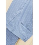 Abito Uomo Cerimonia e 18° Compleanno Celeste Gessato con Giacca Due Bottoni e Pantalone Taglio Inglese, Emporio