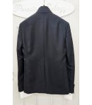 Giacca Uomo Cerimonia Nera con Collo Coreano e Strass Neri con Bottone Gioiello Elegante, Carlo Pignatelli