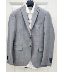 Abito Uomo Elegante Grigio Chiaro Melange in Lana Fredda 4 Stagioni con Giacca Due Bottoni e Pantalone Classico, Manfredi