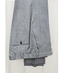 Abito Uomo Elegante Grigio Chiaro Melange in Lana Fredda 4 Stagioni con Giacca Due Bottoni e Pantalone Classico, Manfredi