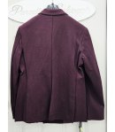 Abito Uomo Doppiopetto Prugna in Tessuto Punto Milano Semi Elastico con Pantalone Coordinato Elegante, Two