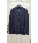 Abito Uomo Bluette in Tessuto Punto Milano Elasticizzato con Giacca Due Bottoni e Pantalone Coordinato Elegante, Emporio