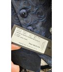 Abito Uomo Cerimonia Bluette con Giacca Collo a Lancia, Gilet Damascato e Pantalone Slim, Carlo Pignatelli