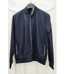 Giubbino Uomo Blu in Tessuto Tecnico Estivo con Zip e Collo in Maglina con Tasche con Cerniera, Webber
