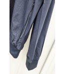 Giubbino Uomo Blu in Tessuto Tecnico Estivo con Zip e Collo in Maglina con Tasche con Cerniera, Webber