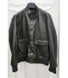 Giubbino Uomo in Ecopelle Marrone con Collo Coreano e Chiusura Bottoni Stile Casual Primaverile, Webber
